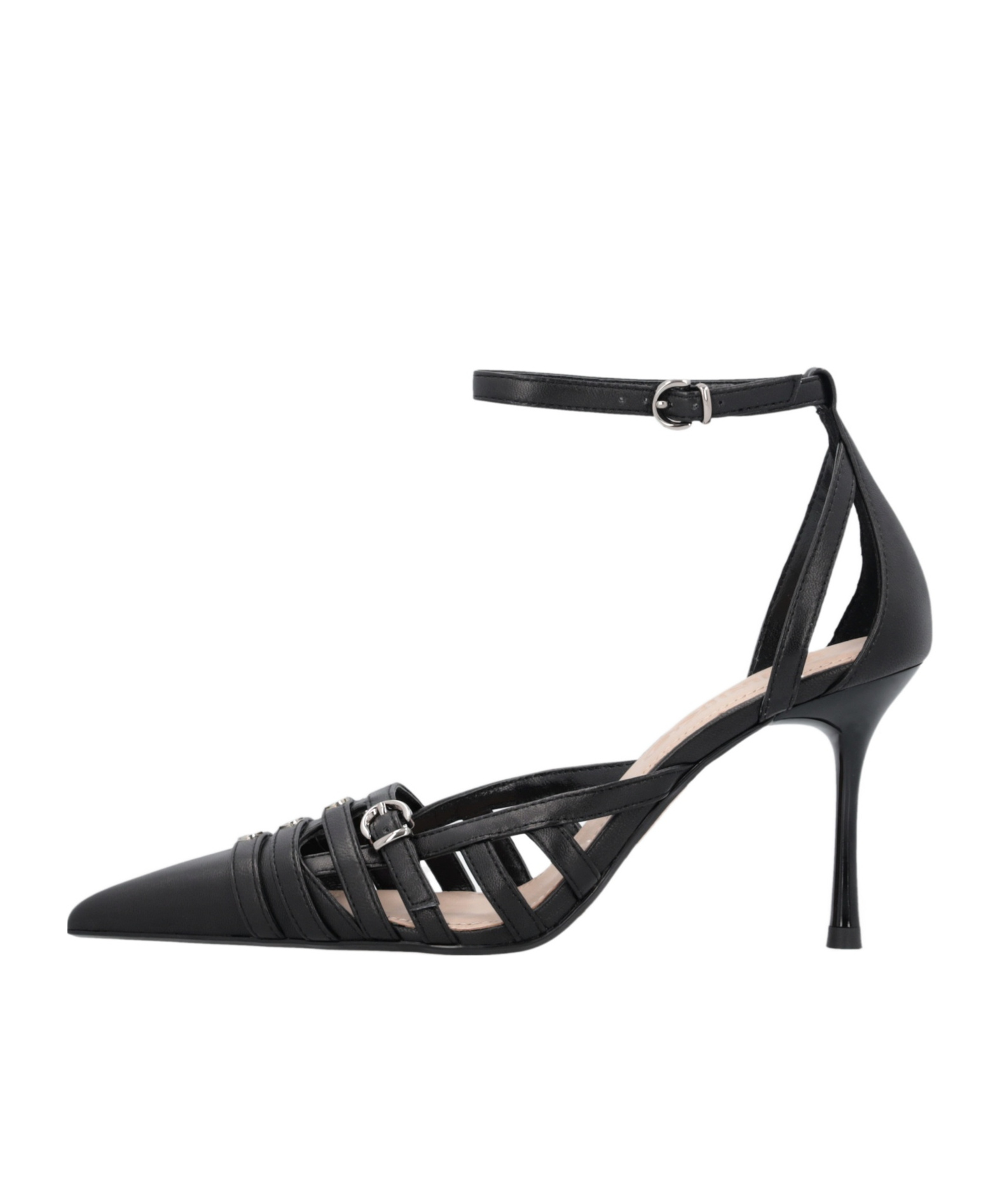 Pinko Pointed-toe Pumps With Heel And Strap In Black