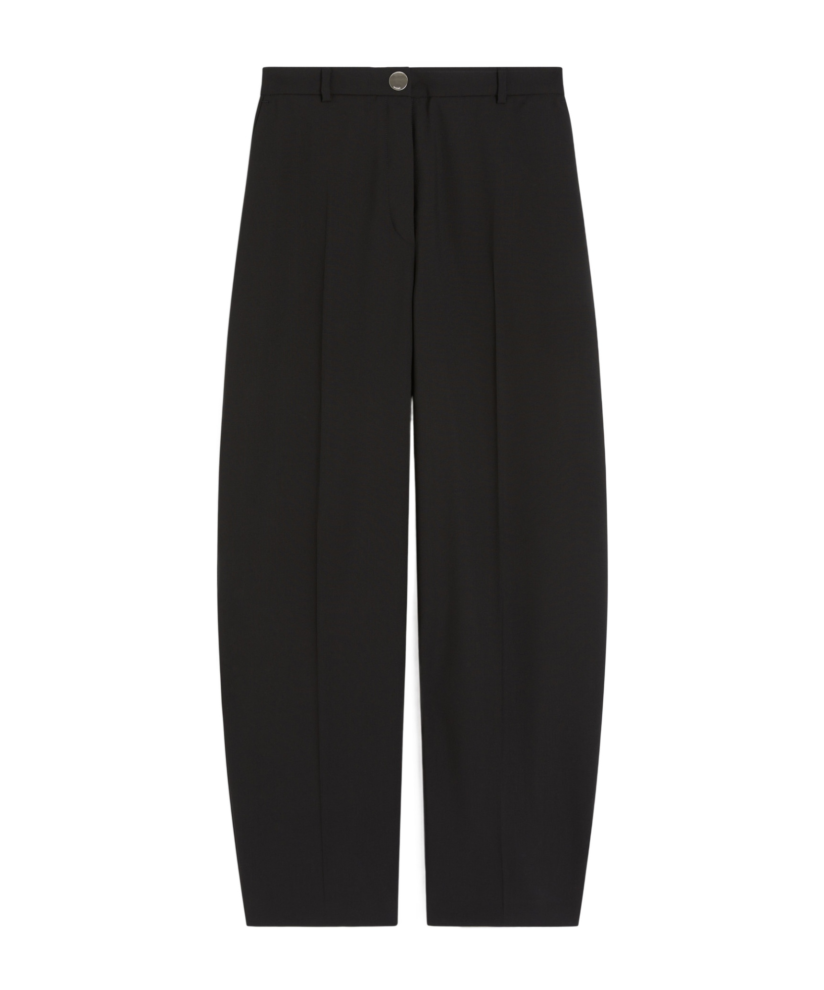 Sportmax Straight Wool Trousers In Black