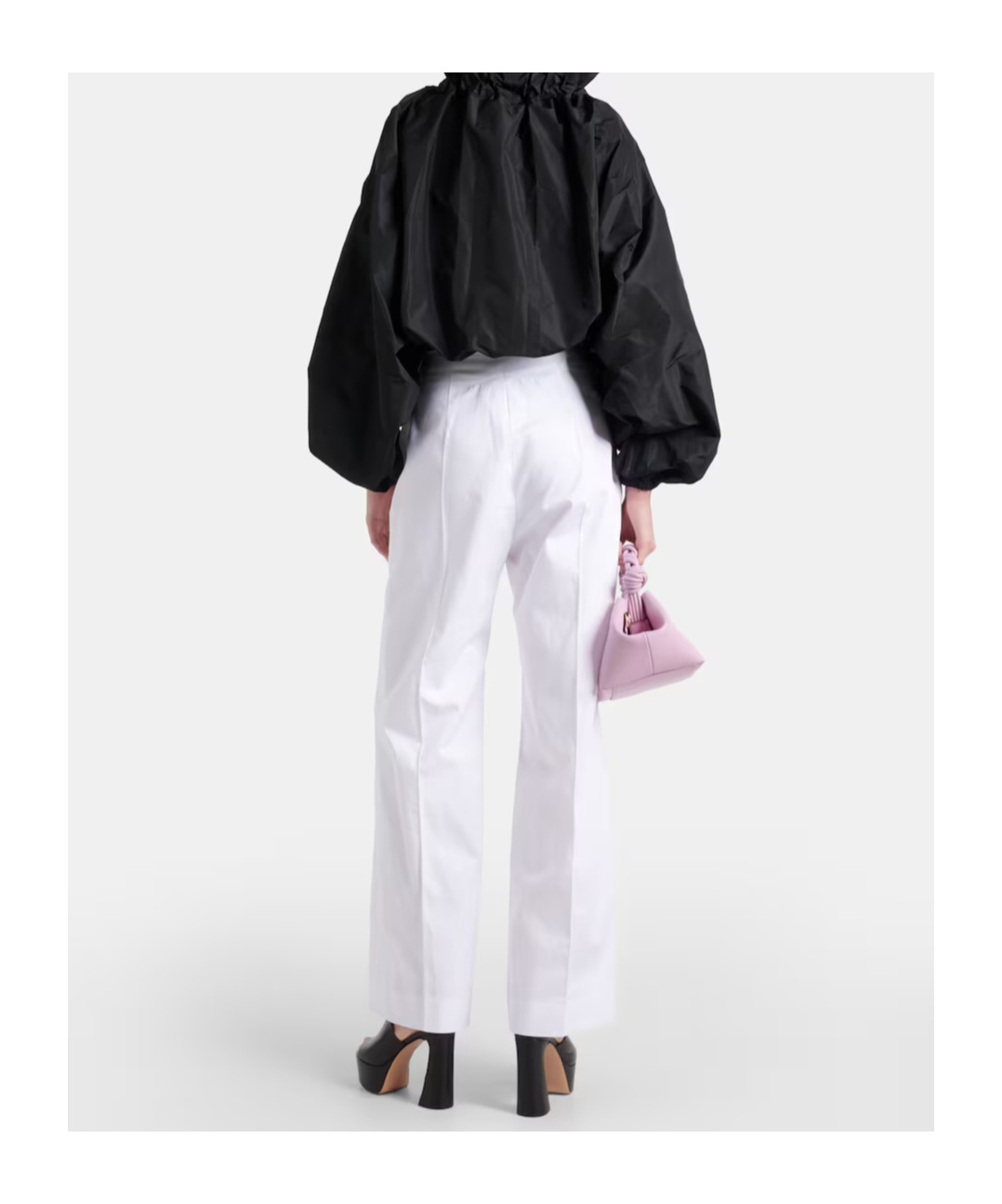 Patou Ruffled Cropped Cardigan In Black