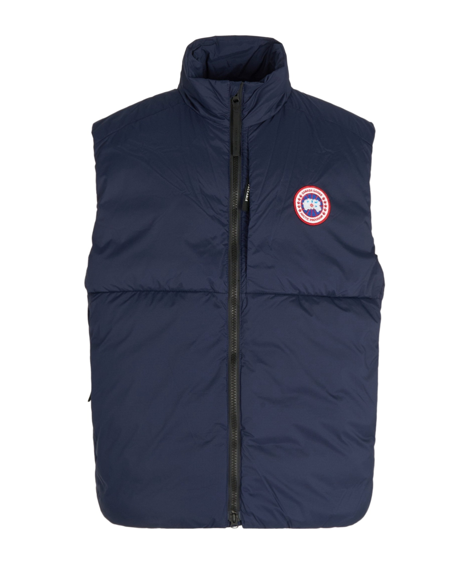 Canada Goose Mens Atlantic Navy Lawrence Quilted Shell-down Vest In Blue