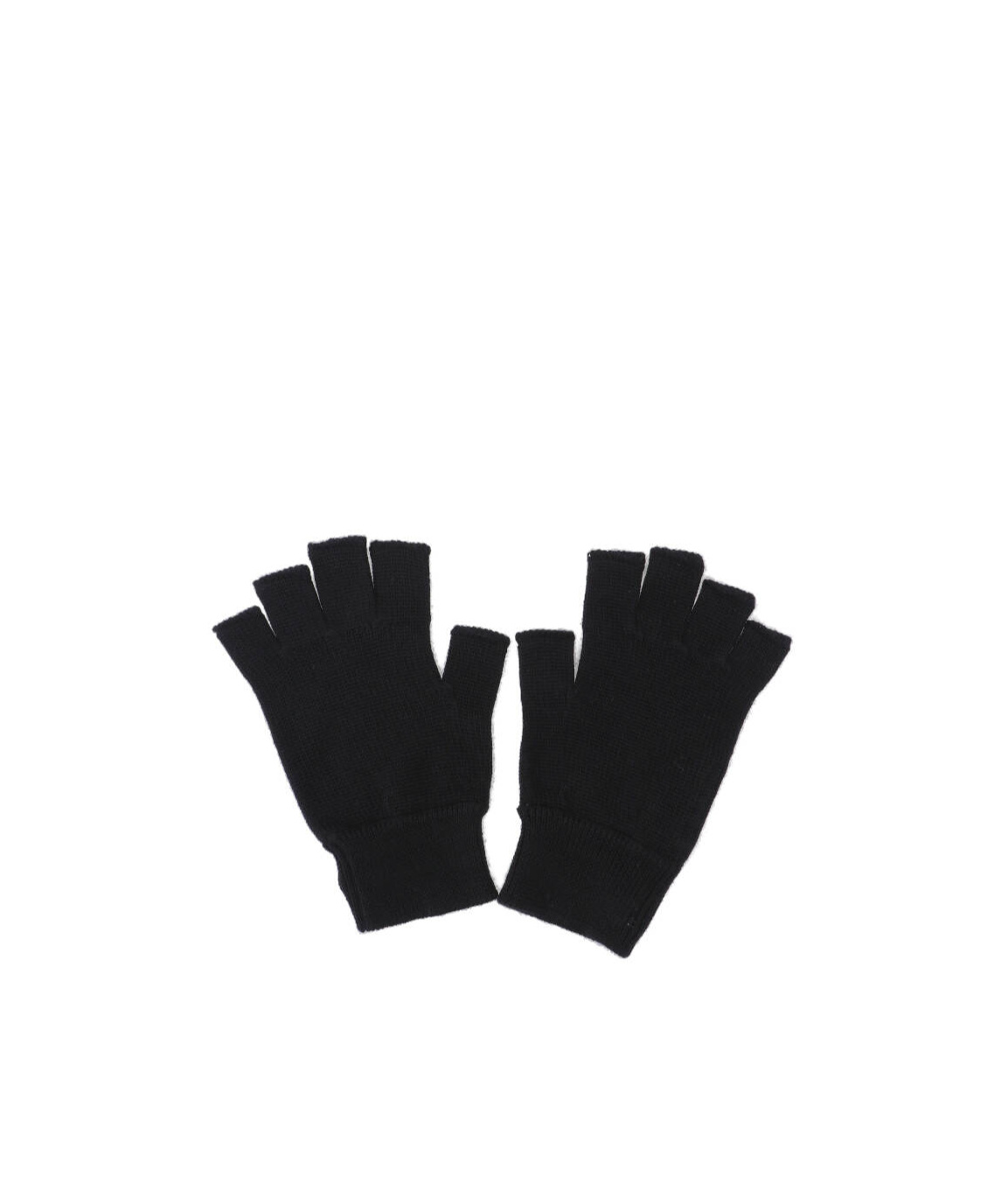 Rick Owens Fingerless Cashmere Gloves In Black