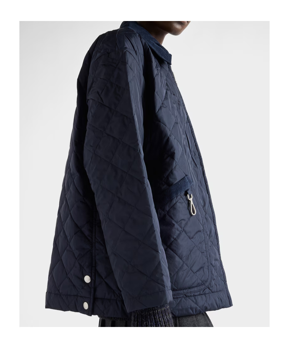 Prada Re-nylon Blouson Jacket In Blue