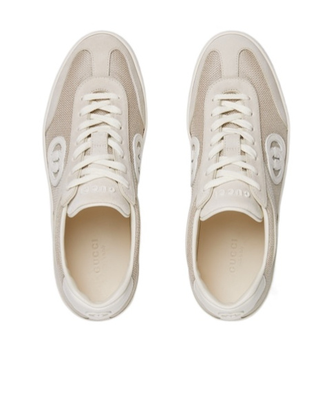Gucci Women's Sneaker With Interlocking G In Light Beige