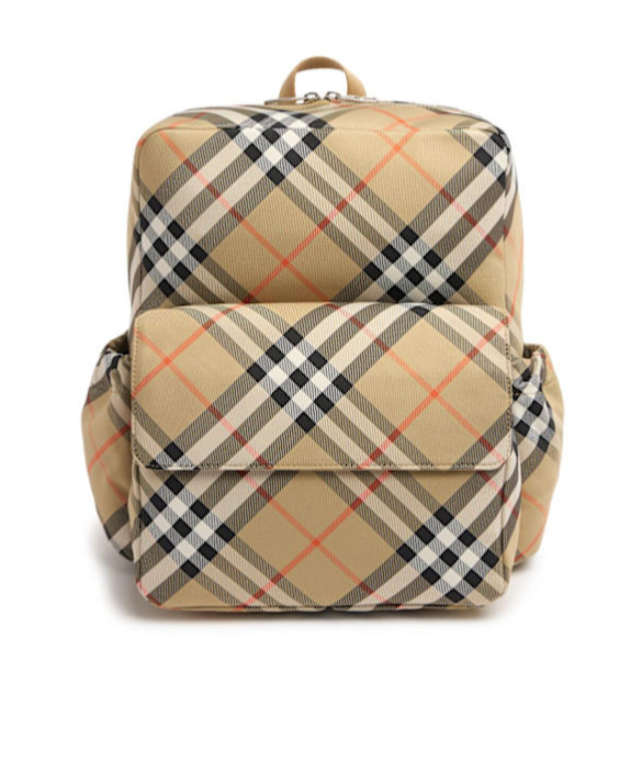 Burberry Check Printed Nylon Backpack