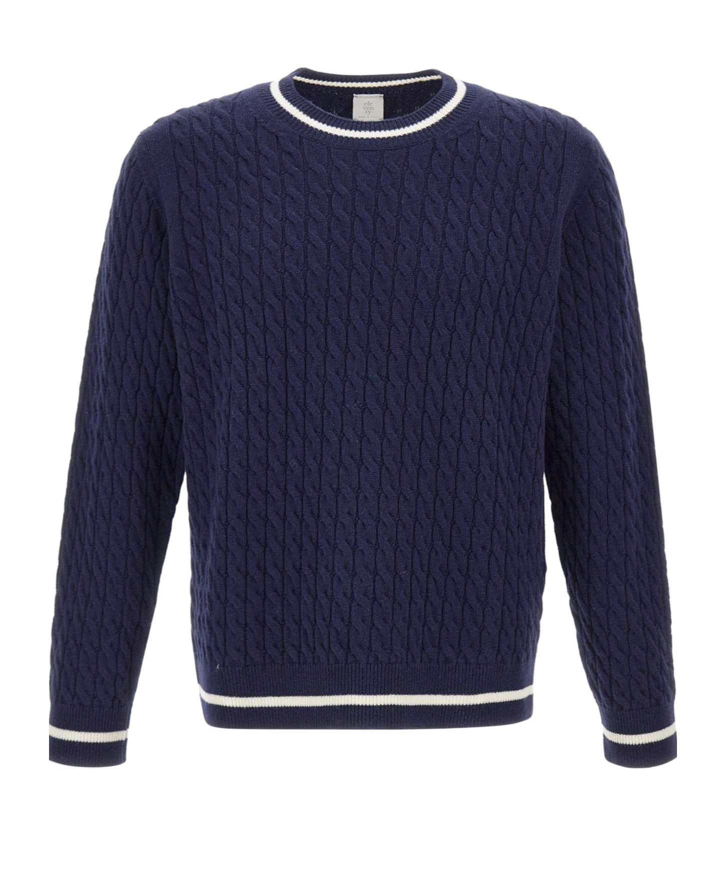Eleventy Long-sleeved Wool Sweater In Blue