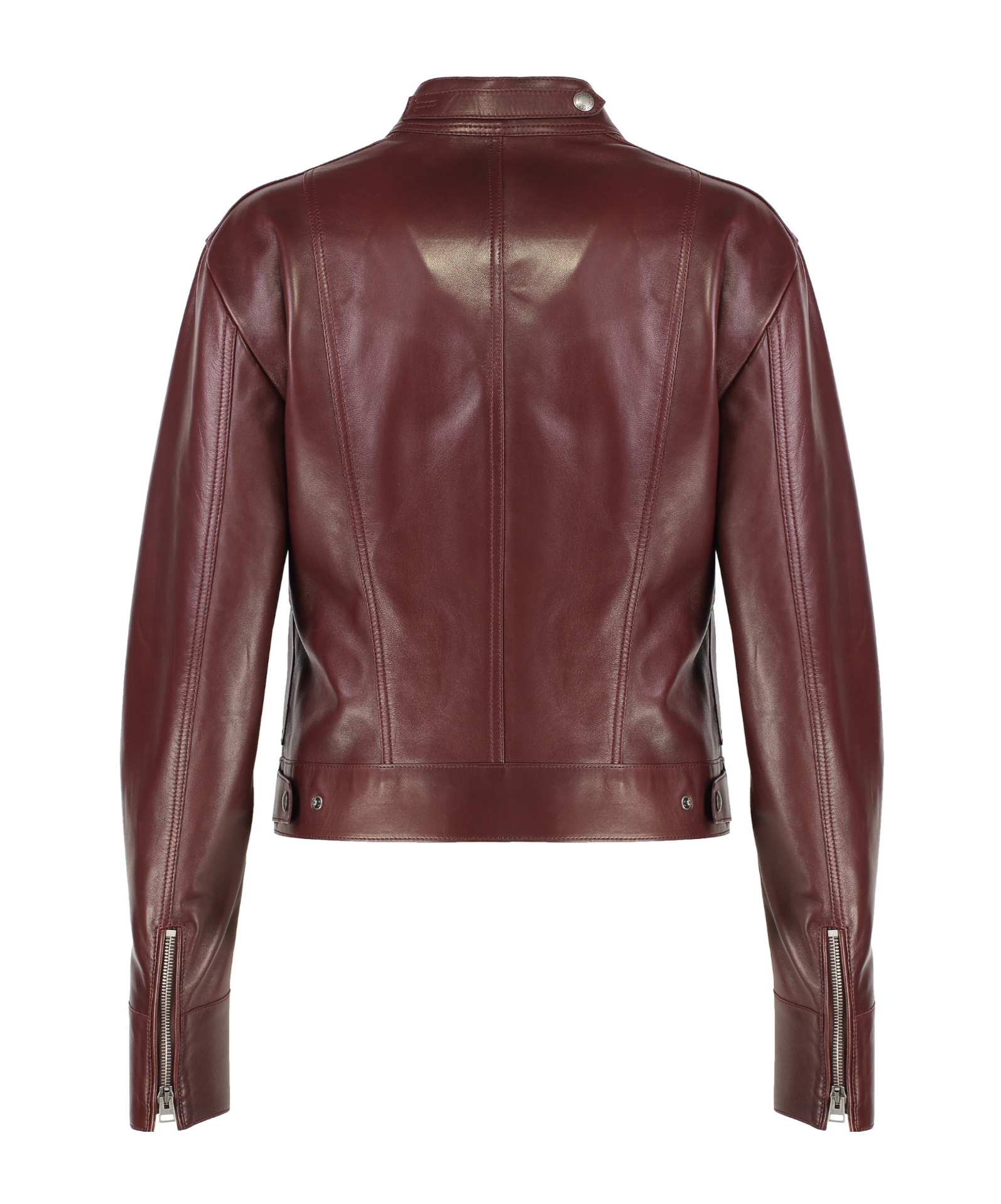 Tom Ford Long-sleeved Leather Jacket In Brown