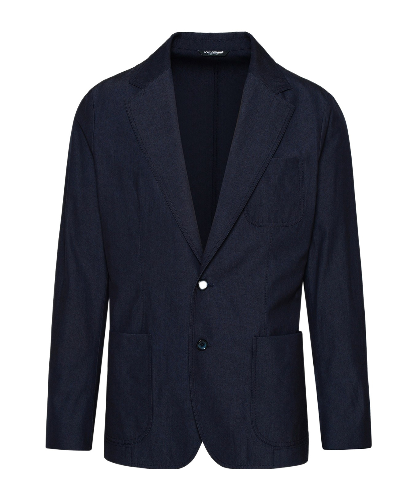 Dolce & Gabbana Patch-pockets Single-breasted Blazer In Black