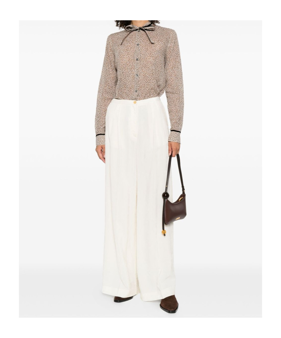 Forte Forte Wide-leg Trousers With High Waist In White