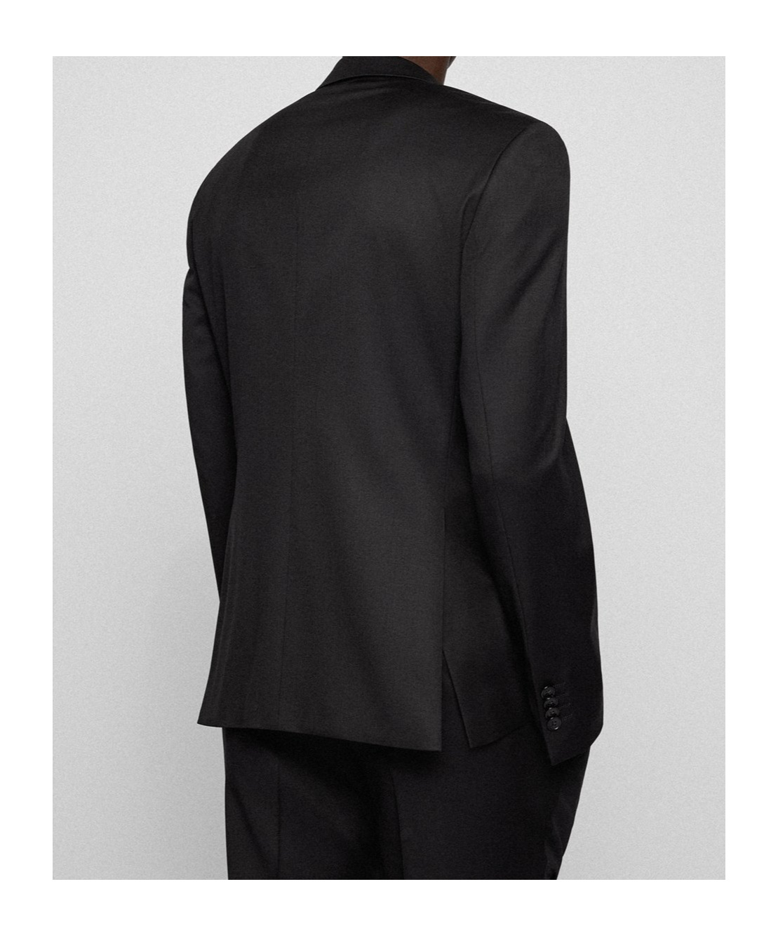 Hugo Boss Two-button Plain Jacket In Black