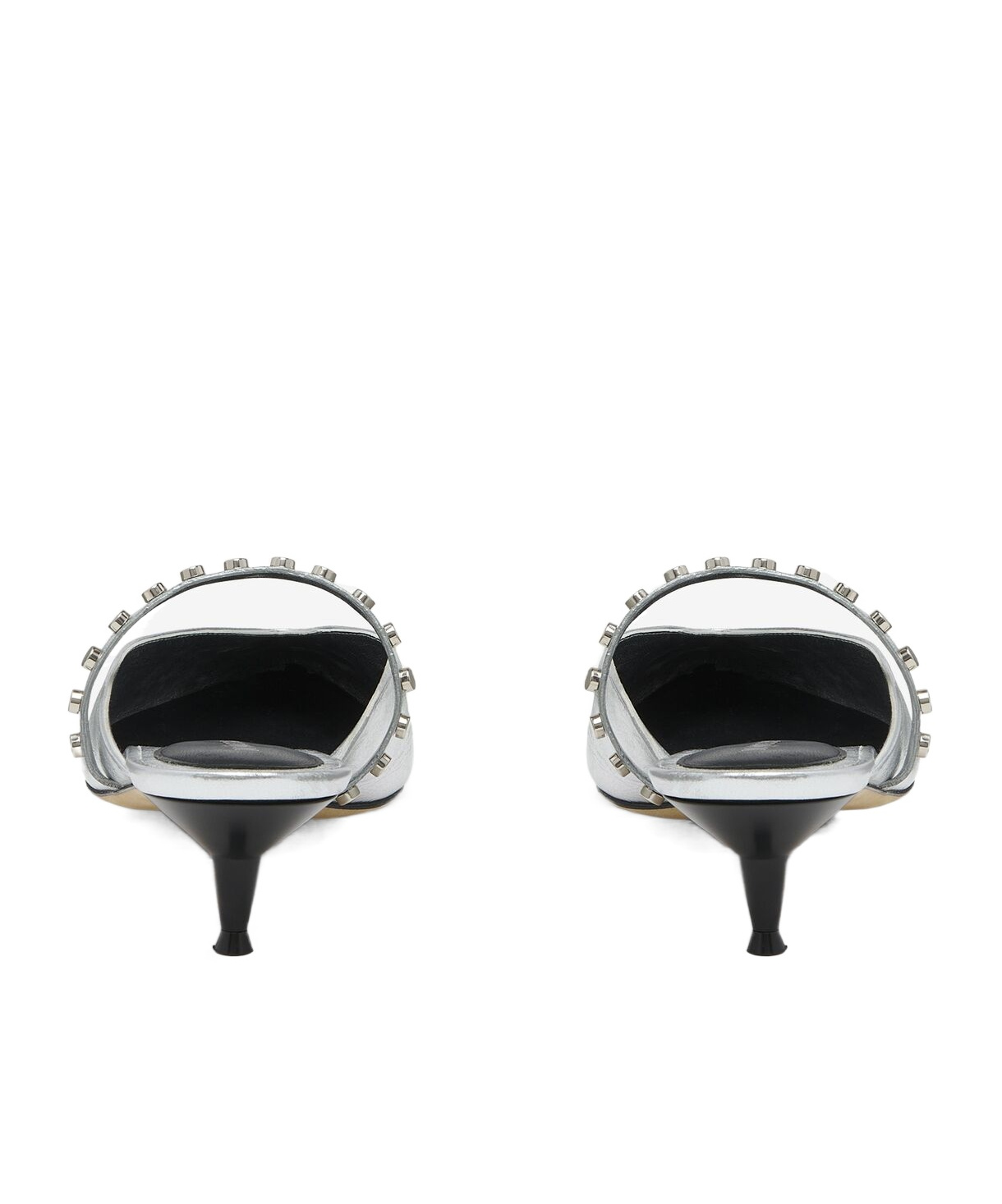 Alexander Mcqueen Revel Mule In Silver
