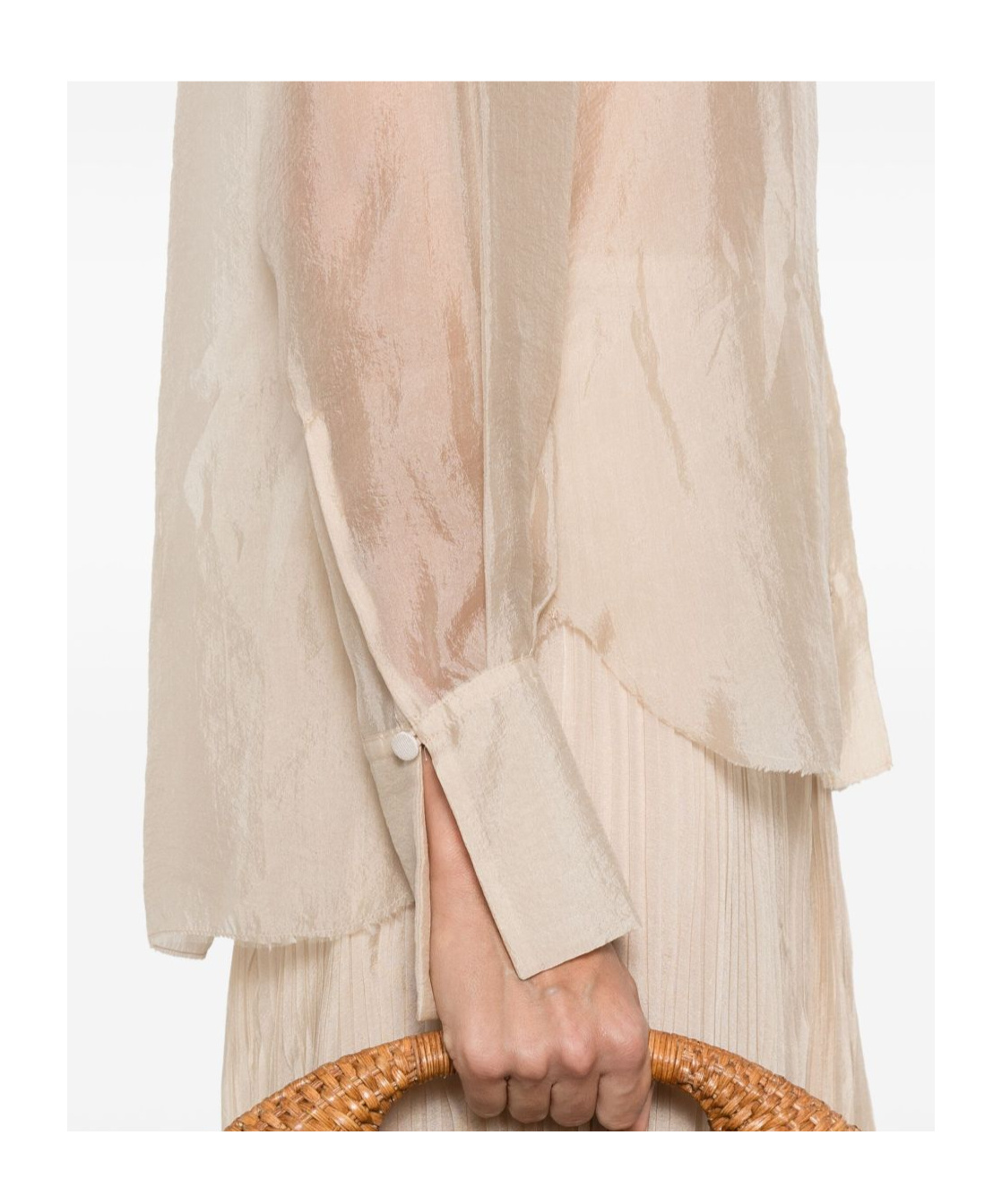 Forte Forte Organza Button-front Shirt In Neutral