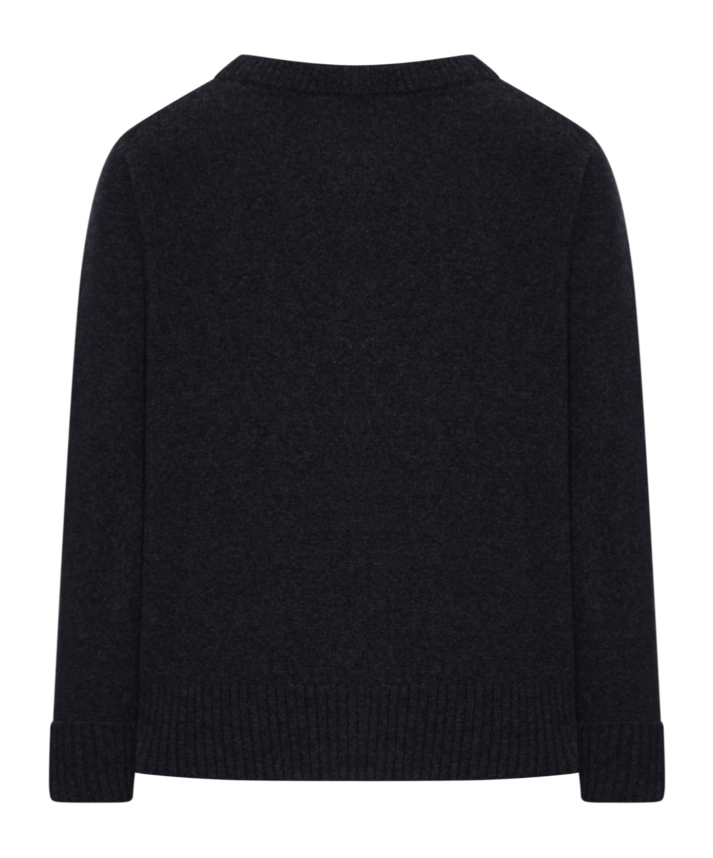 Roberto Collina Crew Neck Sweater In Wool Blend In Black