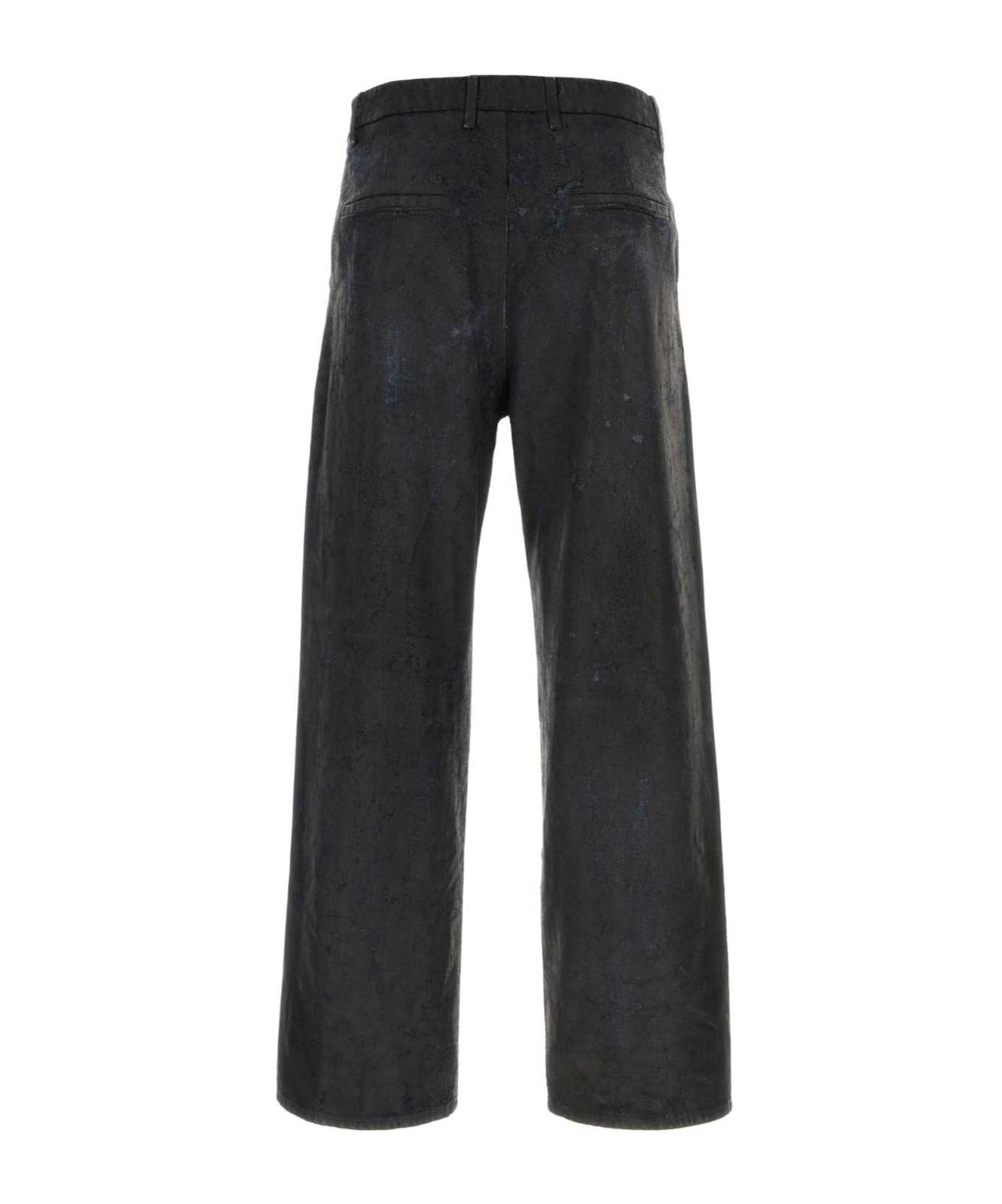 Diesel High-waisted Wide-leg Jeans With Edgy Raw Hem In Black