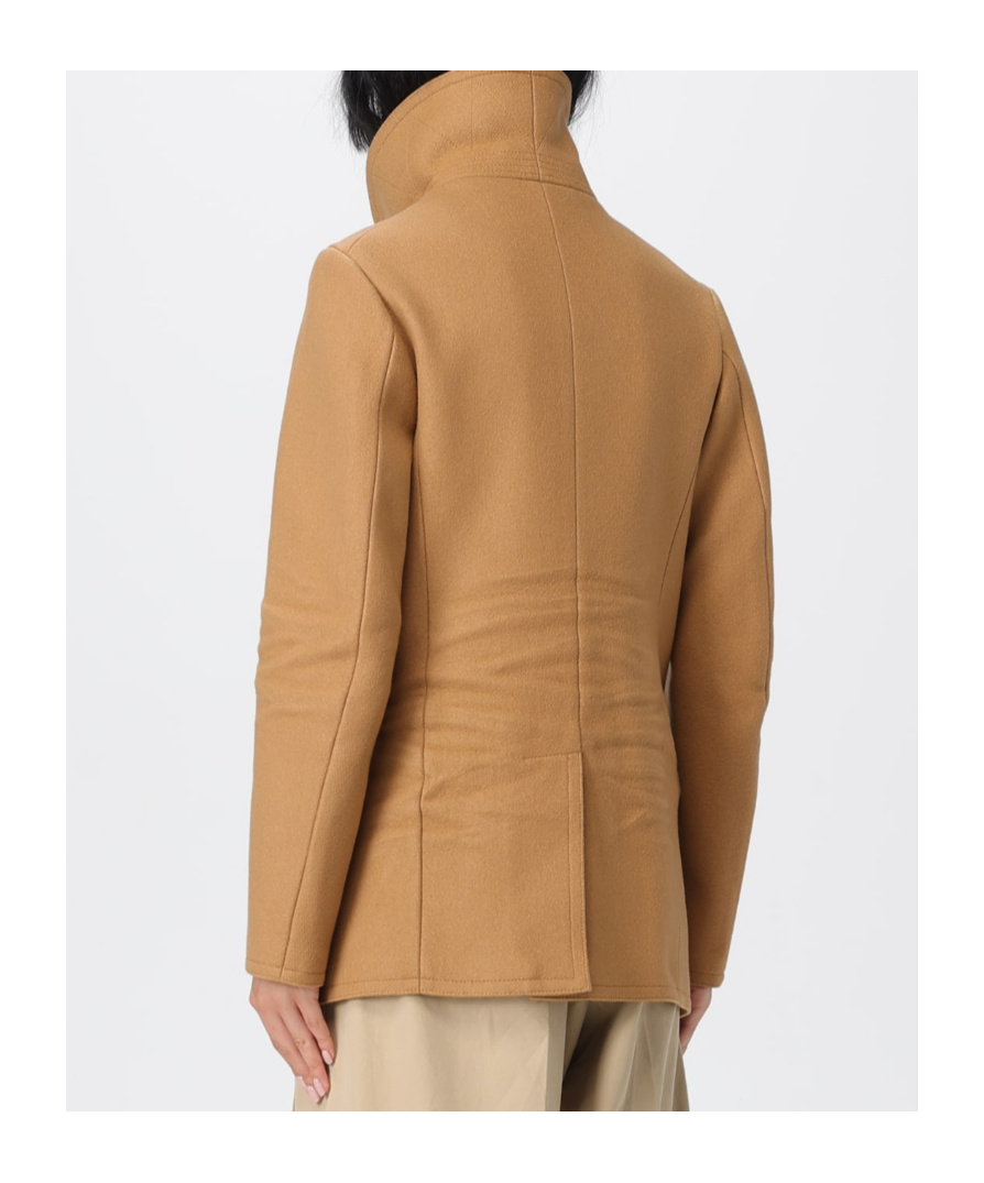 Dsquared2 Long-sleeved Double-breasted Coat In Brown