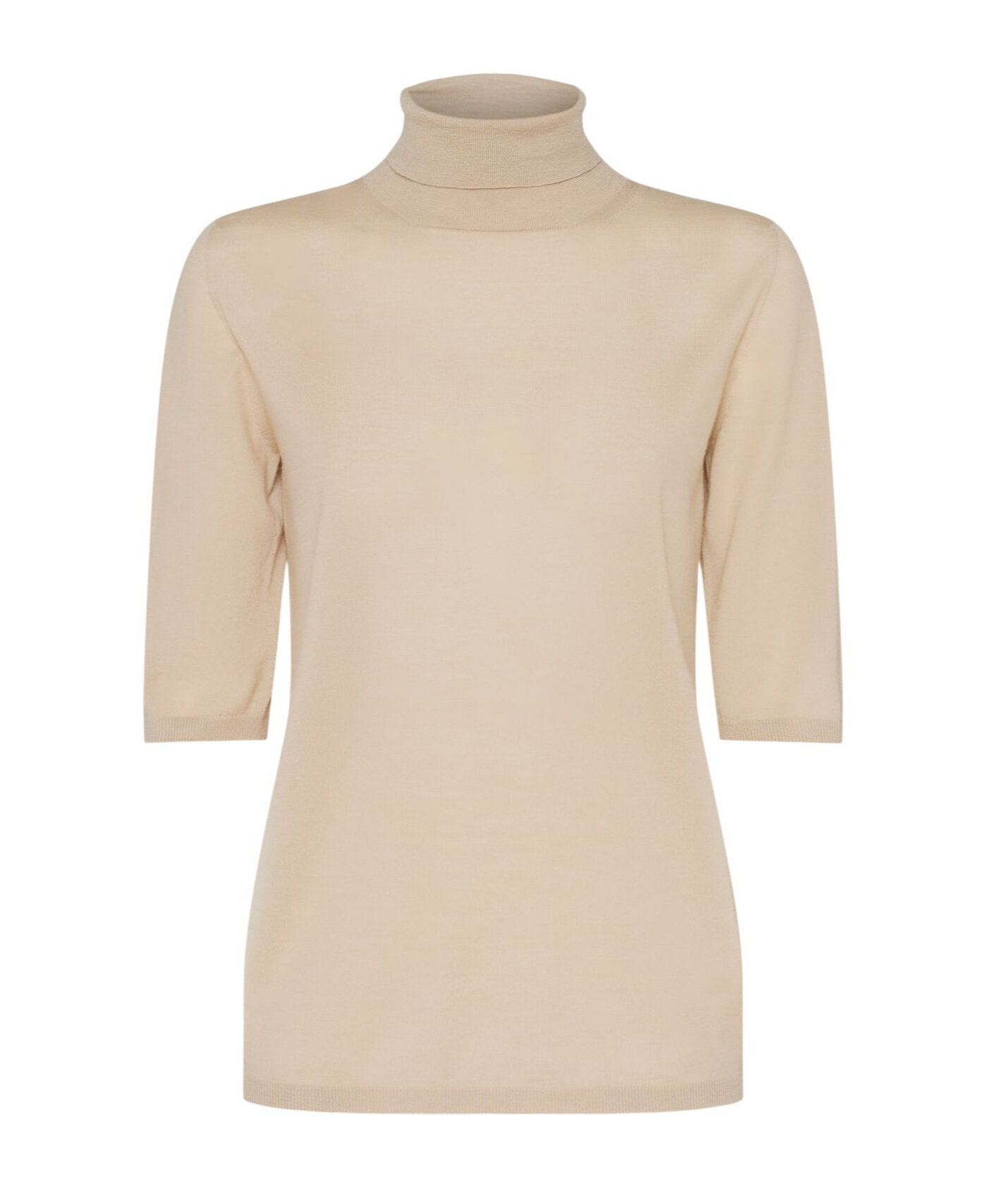 Max Mara Cecina Virgin Wool Turtleneck Sweater In Neutral