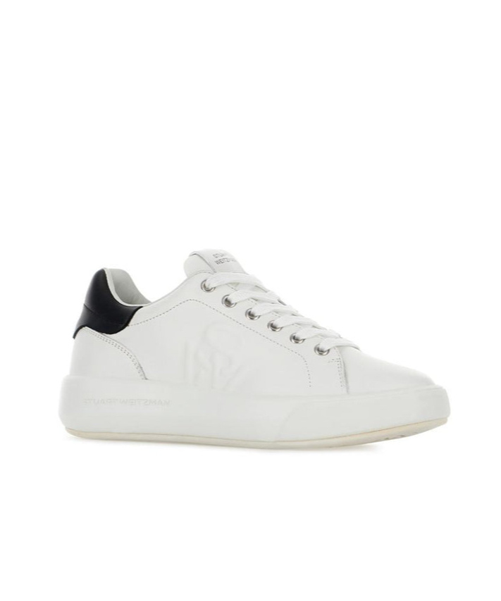 Stuart Weitzman Sw Pro Leather Sneakers In White