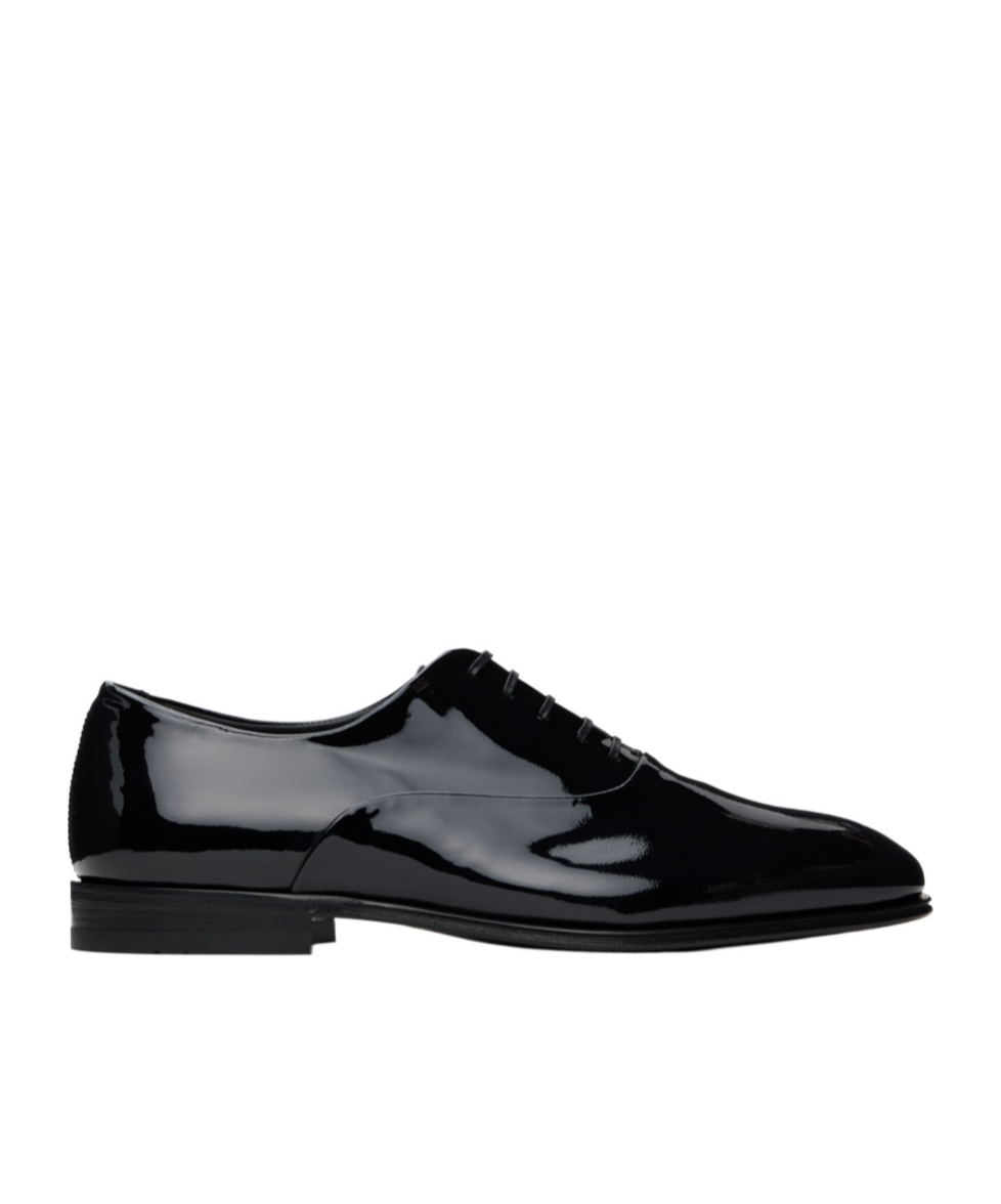 Ferragamo Aiden Series Lace-up Business Casual Shoes In Black