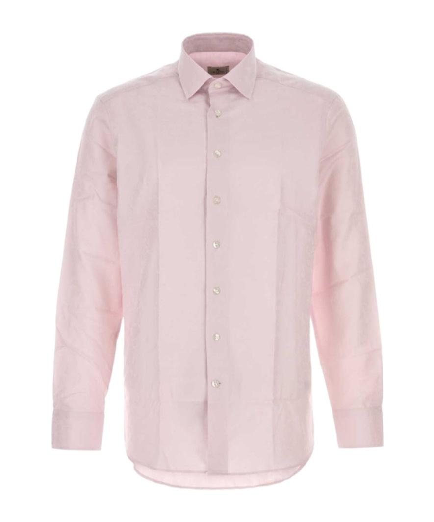 Etro Jacquard Shirt Long Sleeves In Multi