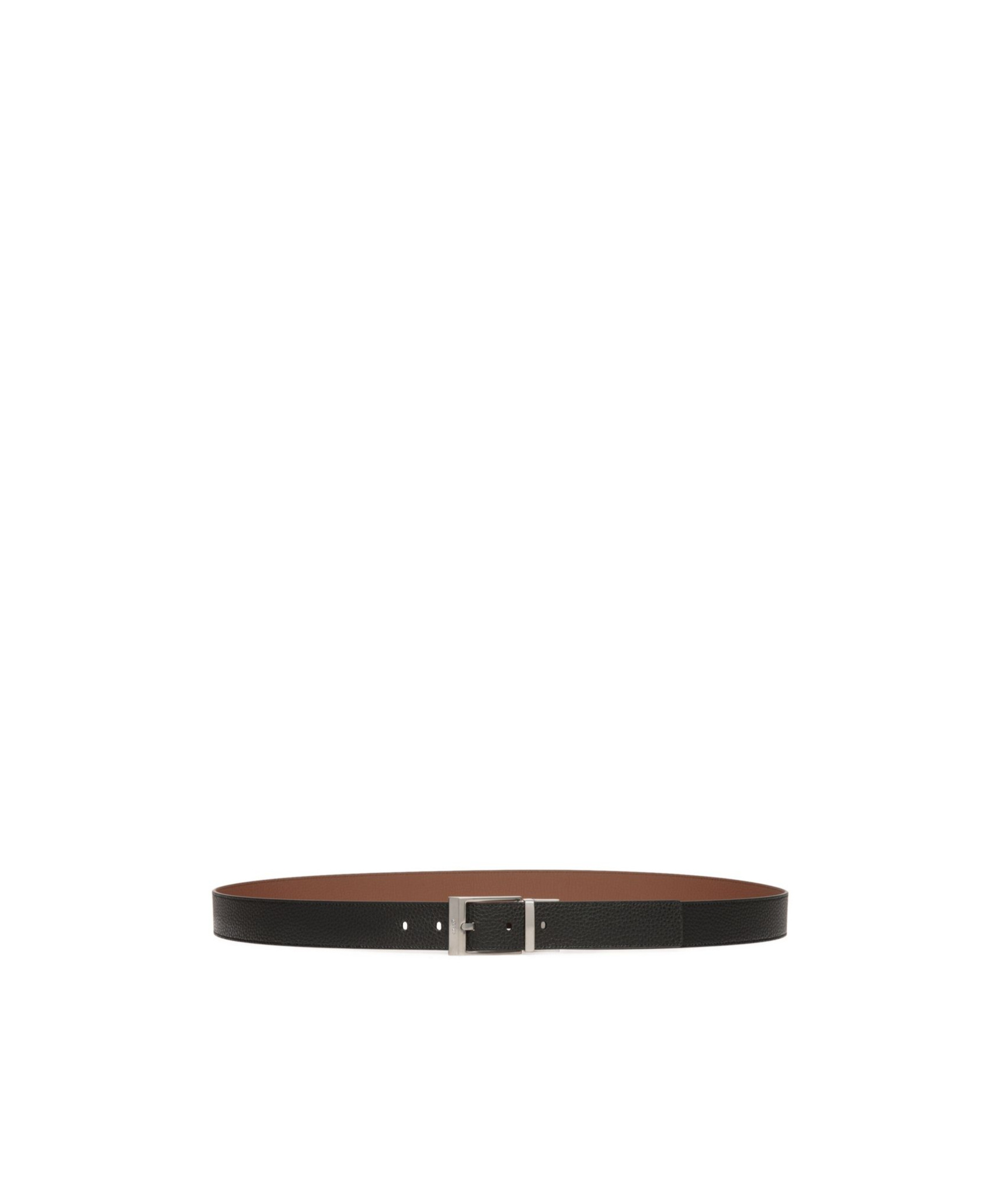 Shop Bally Logo Engraved Belt In Black