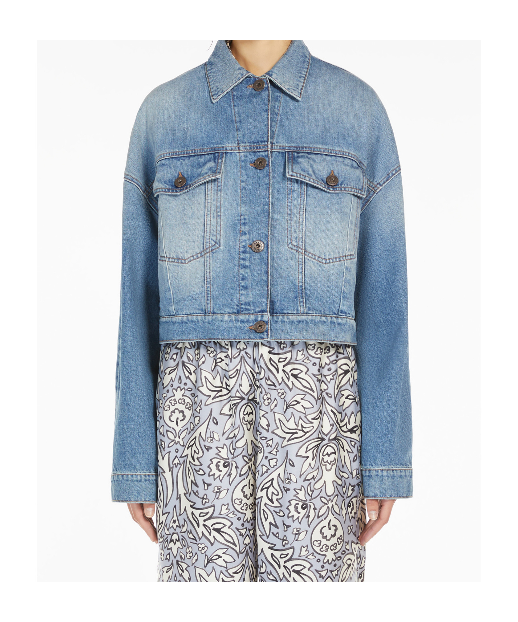 WEEKEND MAX MARA CROPPED DENIM JACKET