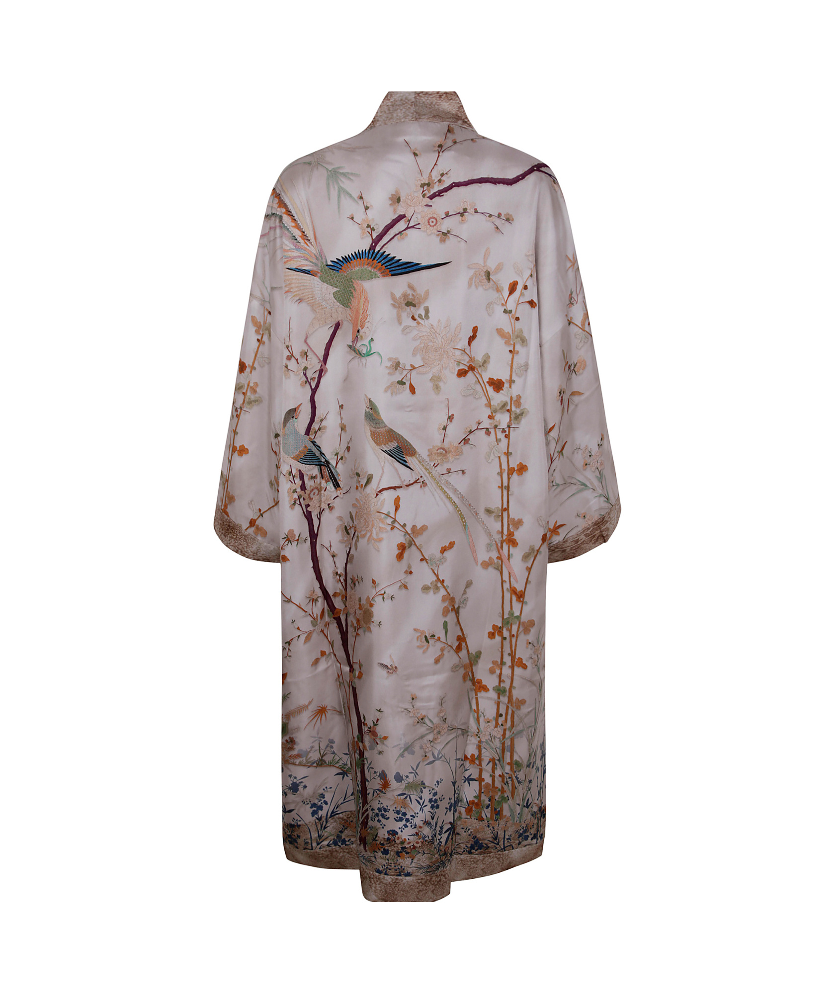 Shop Pierre-louis Mascia Aloe Silk Kimono In Gray
