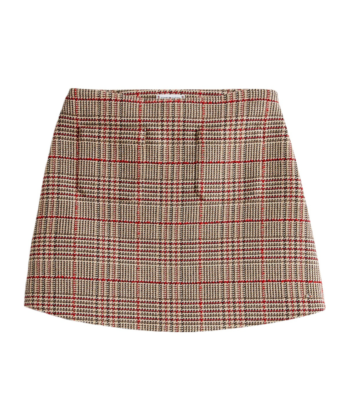 Tommy Hilfiger Check Tweed Mini Skirt In Brown