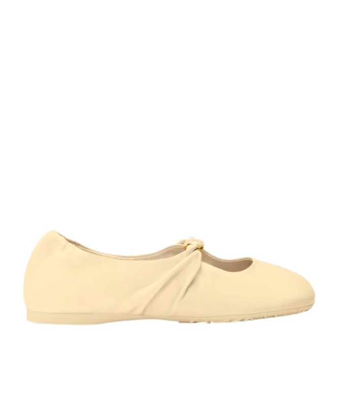 Loewe Pebble Soft Ballerina In Nappa Lambskin In Yellow
