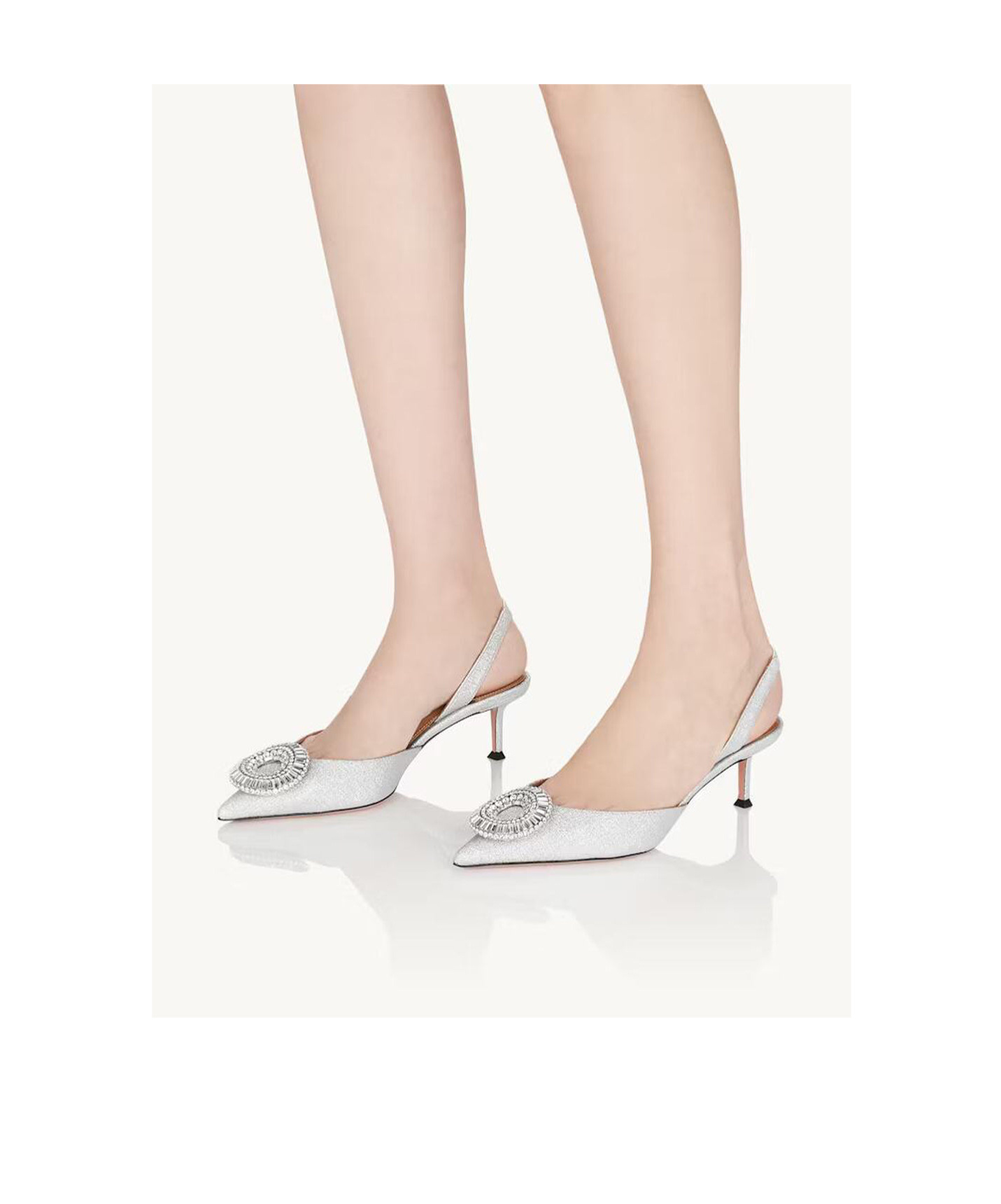 Aquazzura Pointed Toe High Heel Sandals In White