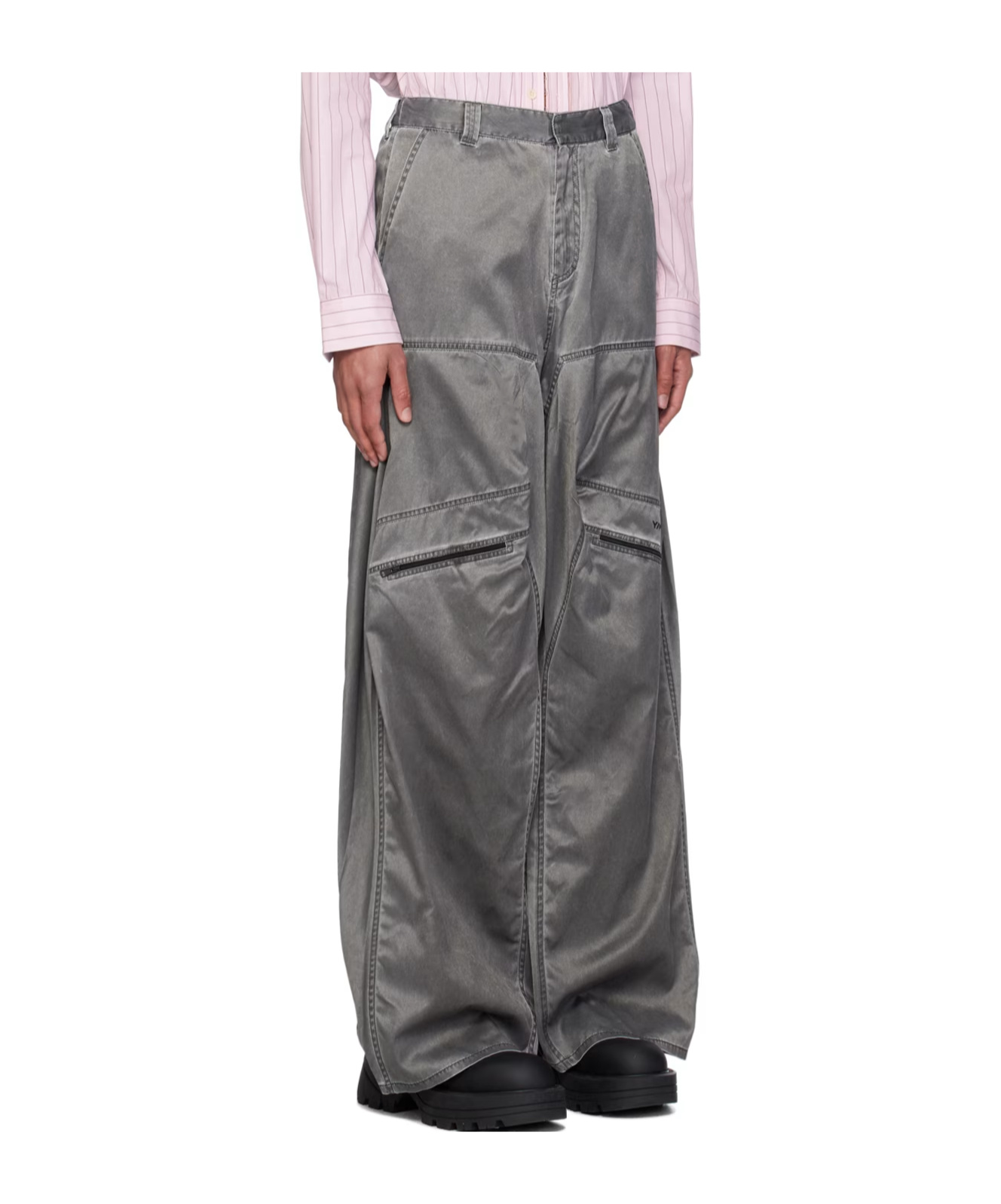 Y/project Y Project Dark Grey Nylon Blend Cargo Pant