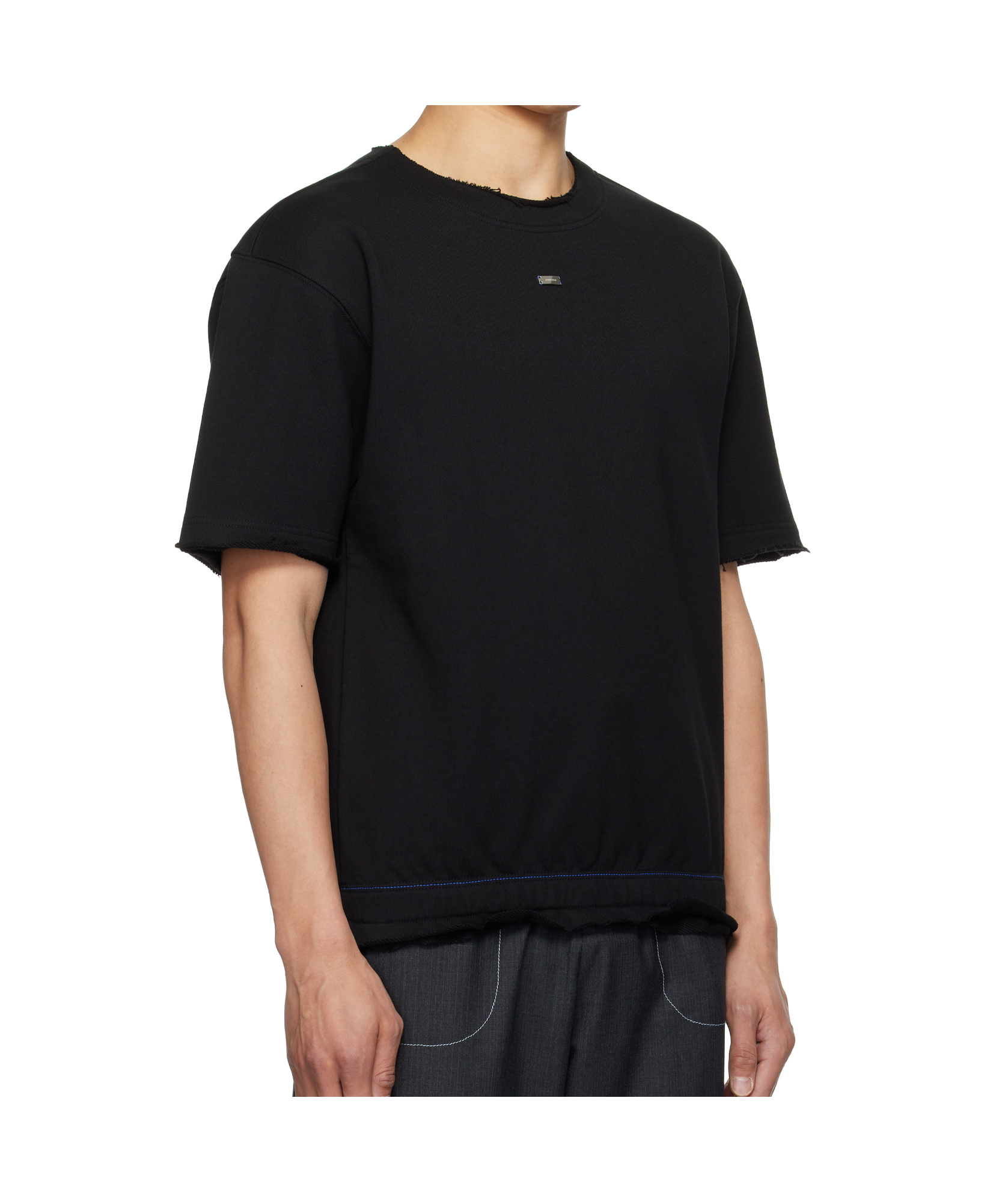 Ader Error Half Sleeve Sweatshirt In Black