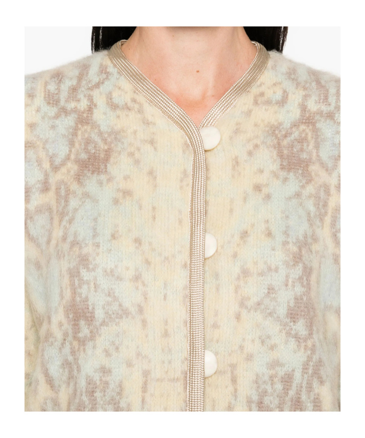 Forte Forte Snakeskin-patterned Cardigan In Neutral