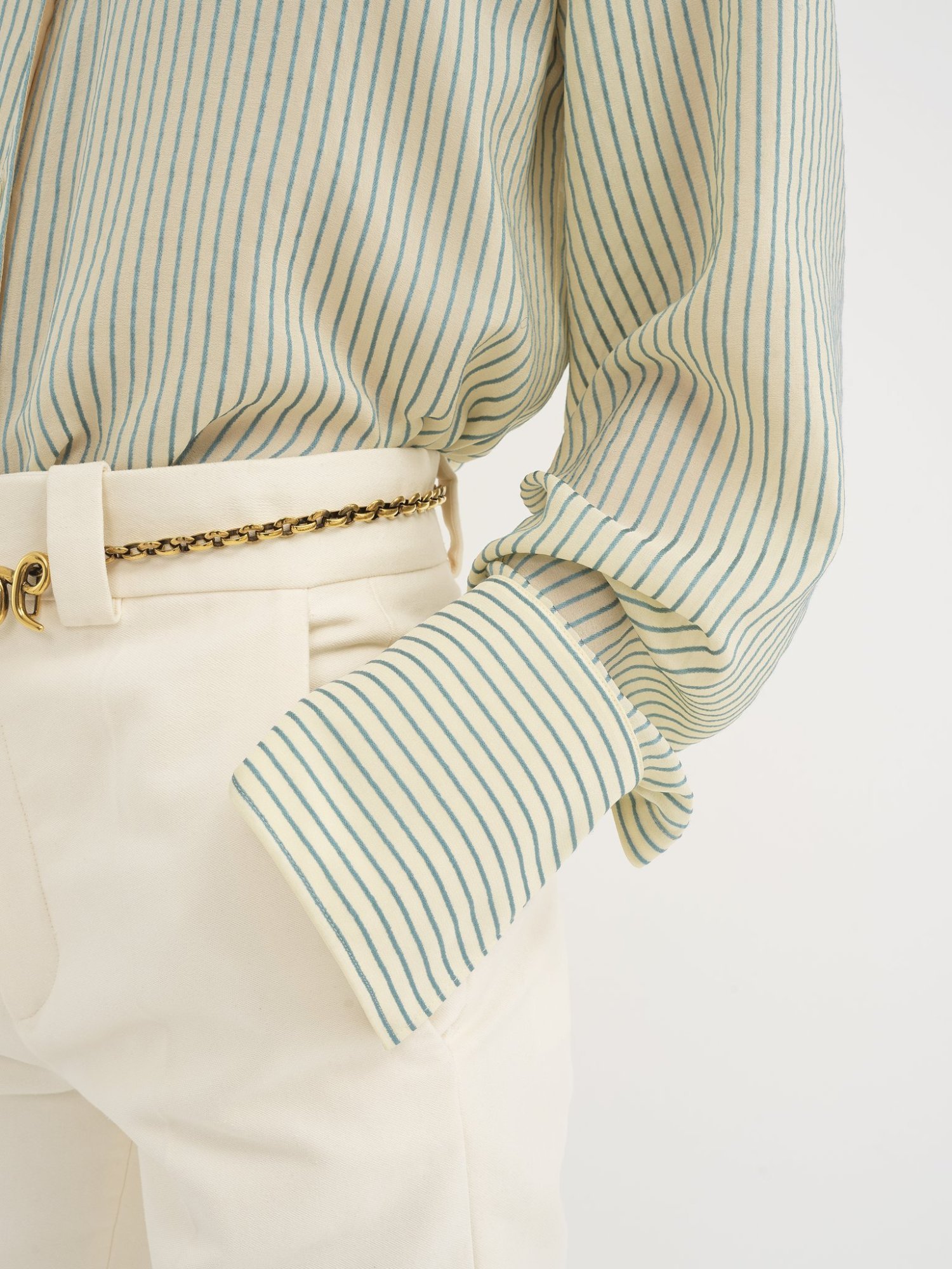 Chloé Oversized Silk Blouse In White