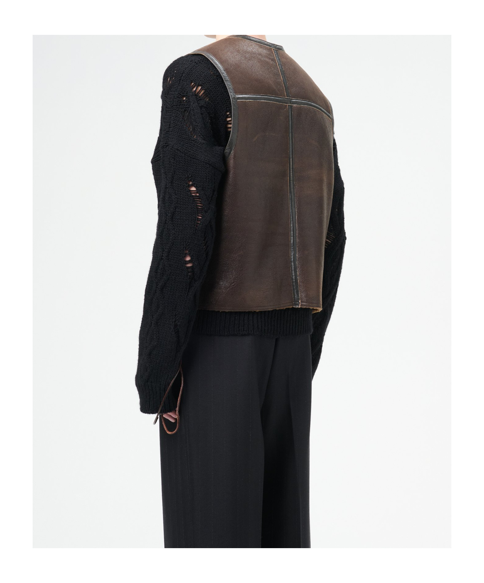 Our Legacy Double-sided Wool Vest In Black