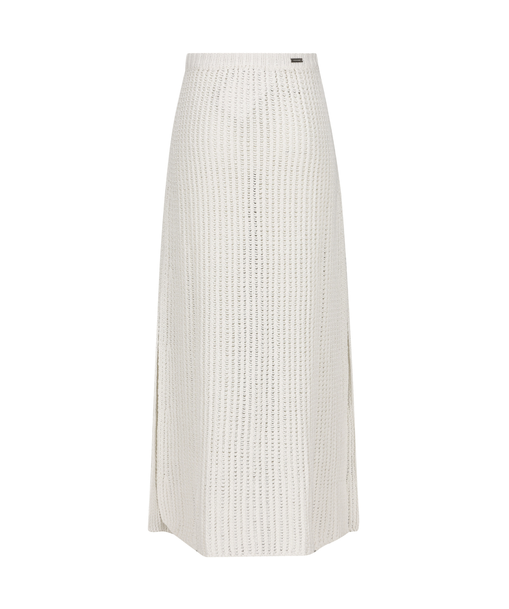 Ferragamo Side-slit Knit Skirt In White