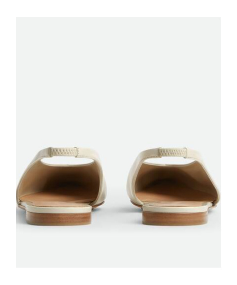 Bottega Veneta 'sofia' White Slingback Ballerinas With Elastic Back In Leather Woman In White