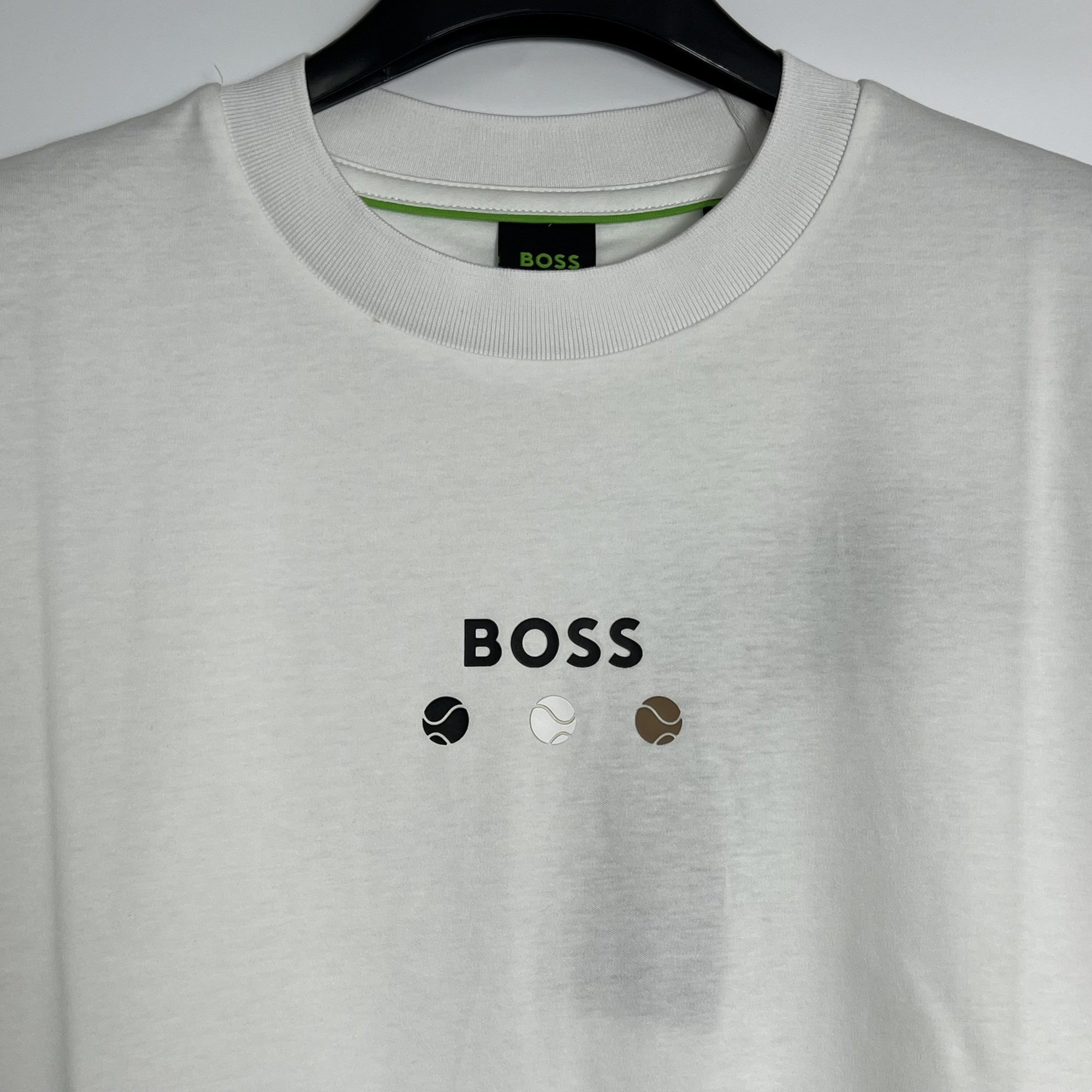 Hugo Boss Boss Tennis Ball Graphics T-shirt In White