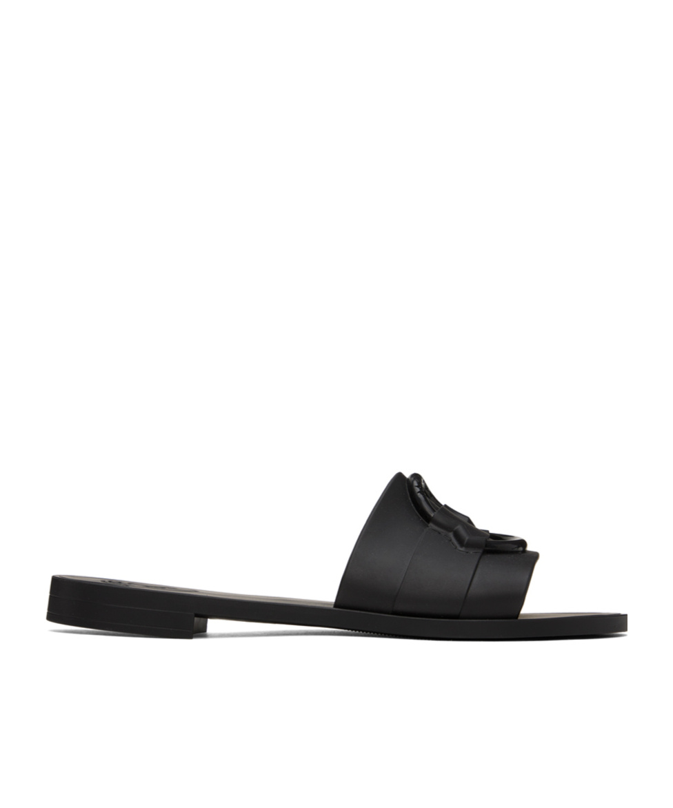 Moncler Mon Slides In Black