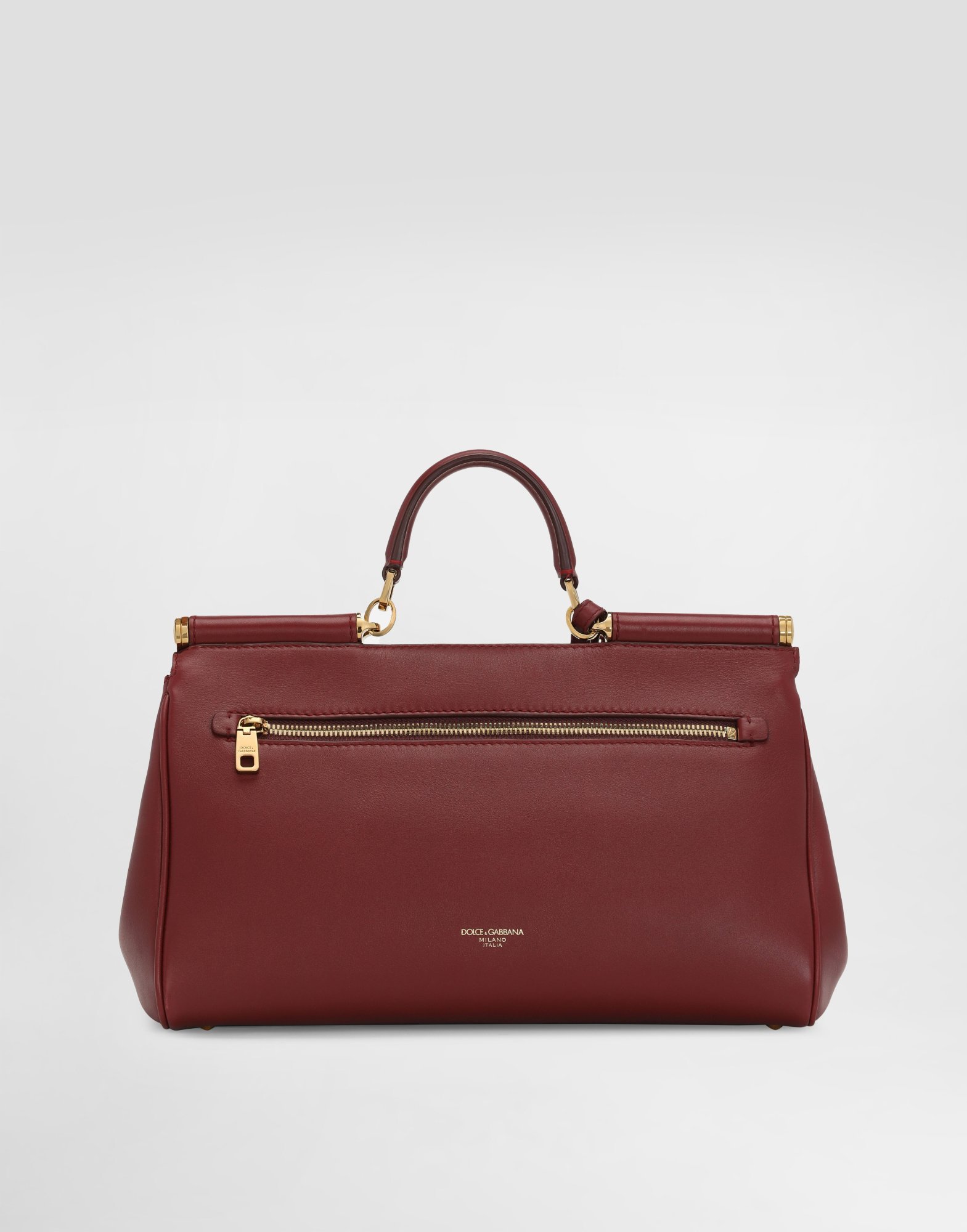 Dolce & Gabbana Sicily Structured Leather Tote Bag
