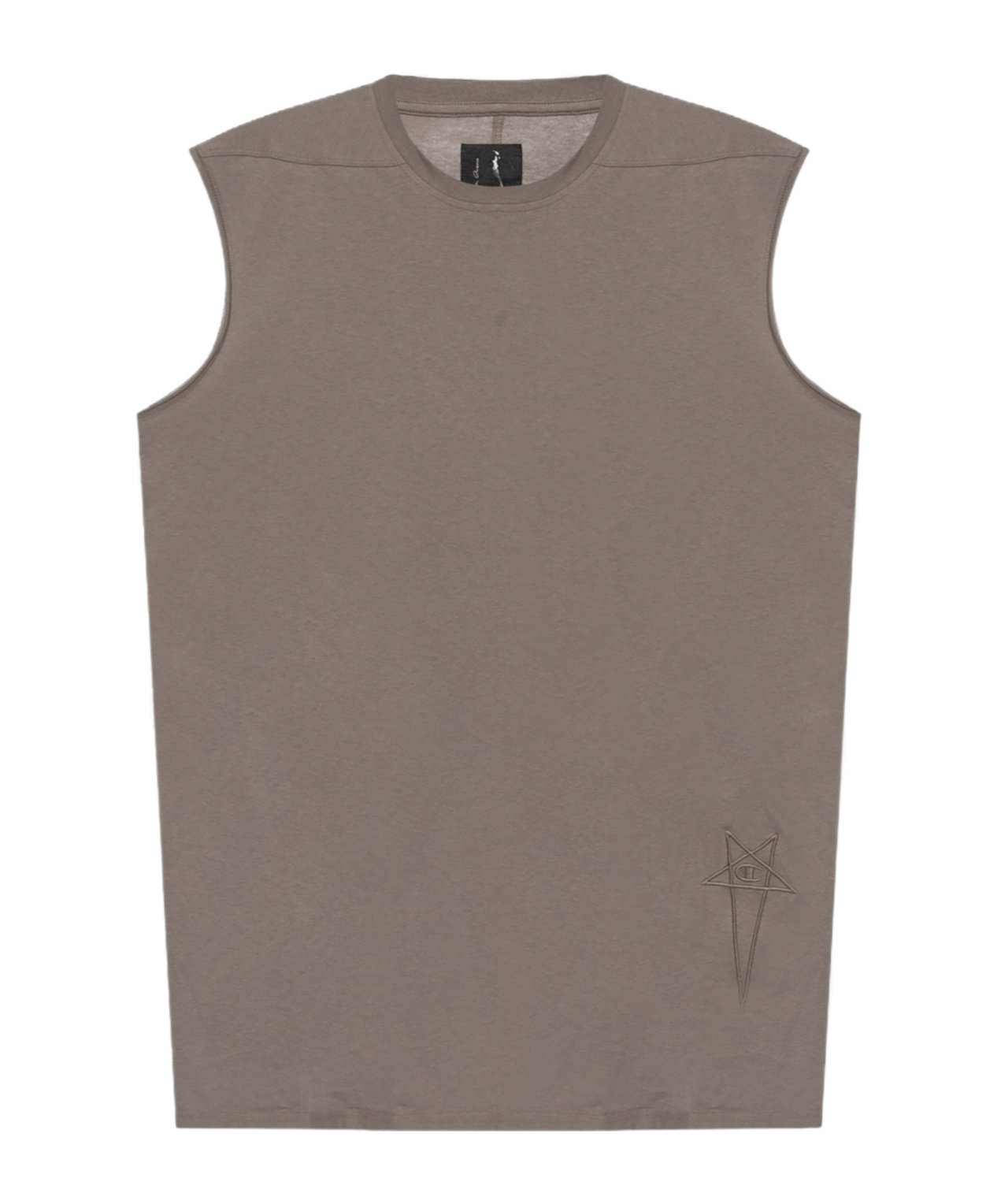 Rick Owens Tarp T Cotton Tank Top In Gray
