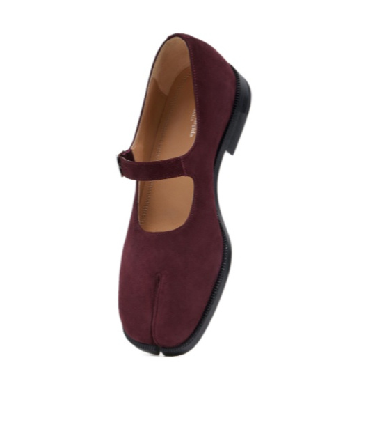 Maison Margiela Tabi Pumps In Burgundy