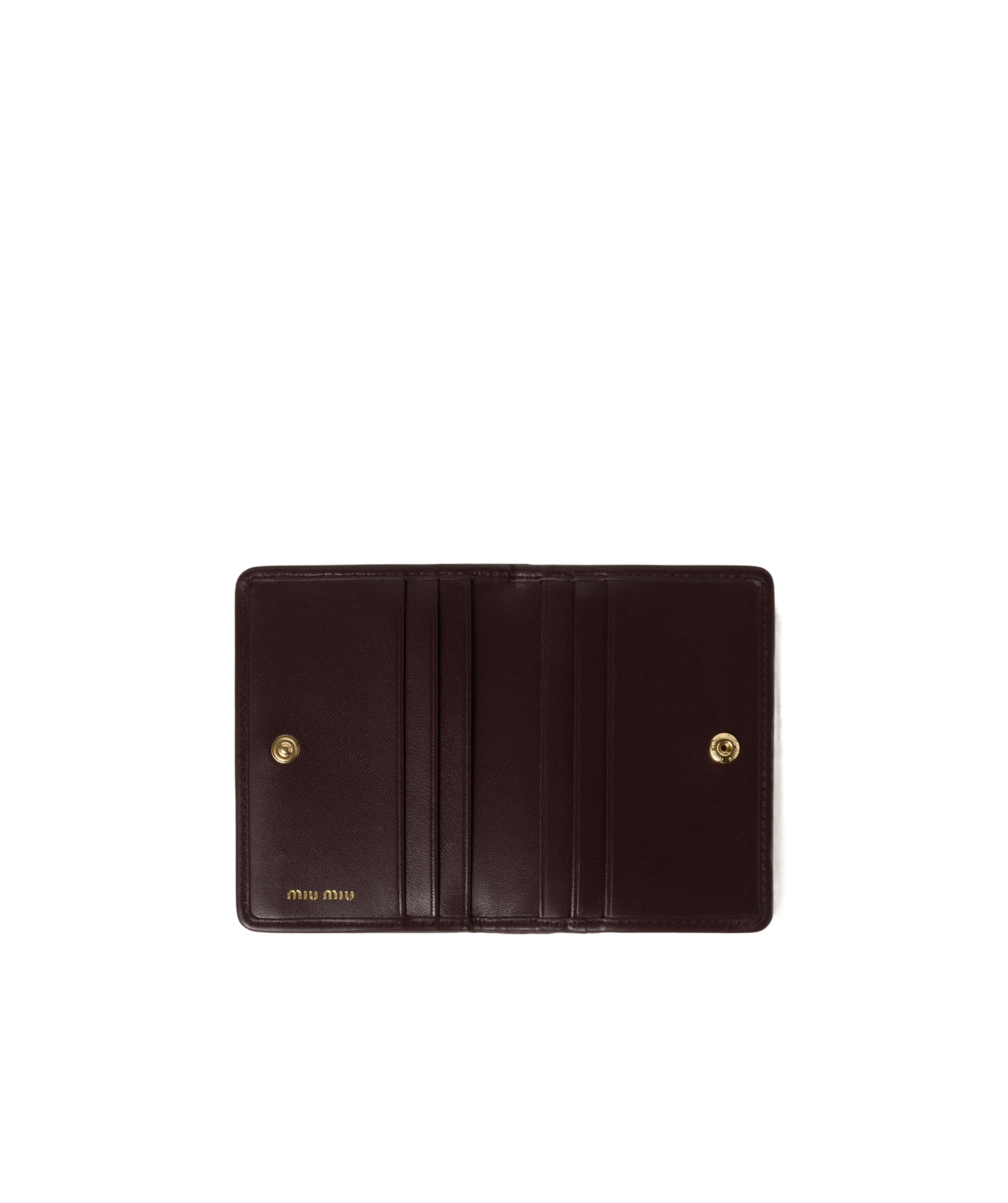Miu Miu Textured Quilted Lamb Leather Wallet In Black