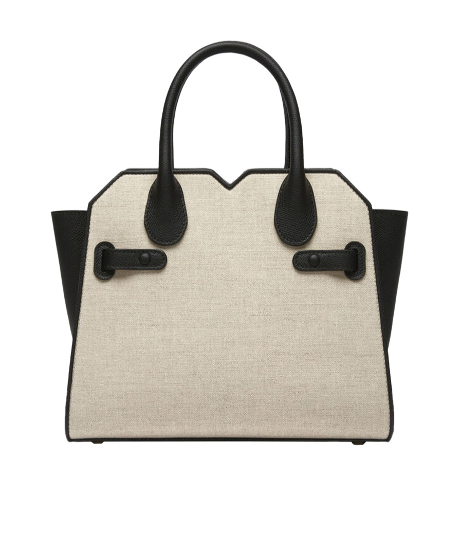 Valextra Milano Canvas Two Handles Mini Bag
