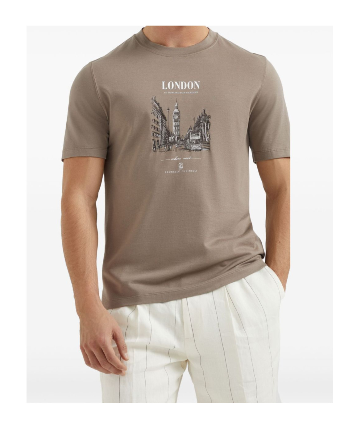 Brunello Cucinelli London T-shirt In Nude