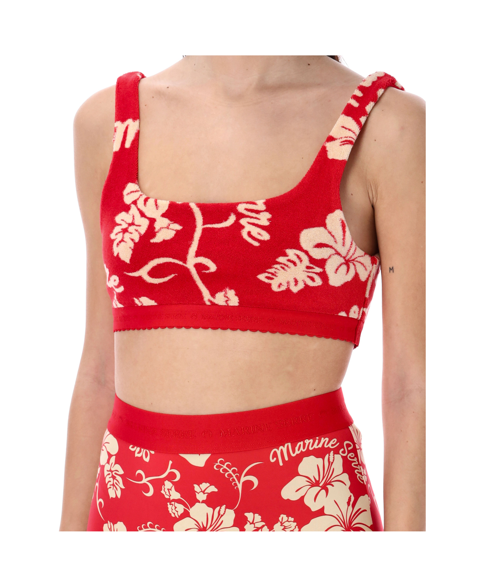Marine Serre Pattern Vest In Red