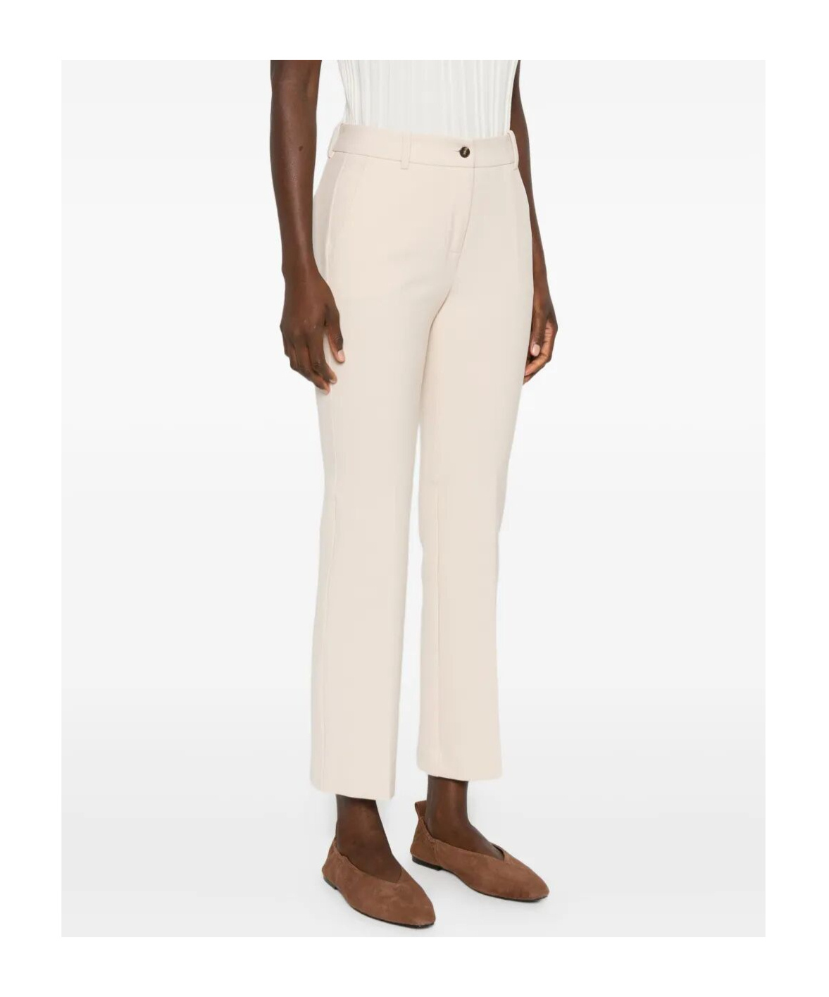 Rosso 35 Pocket-detail Trousers In Neutral