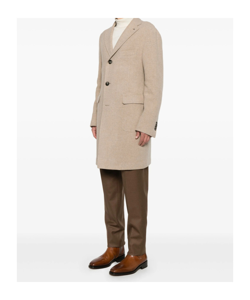 Shop Tagliatore Long Sleeve Coat