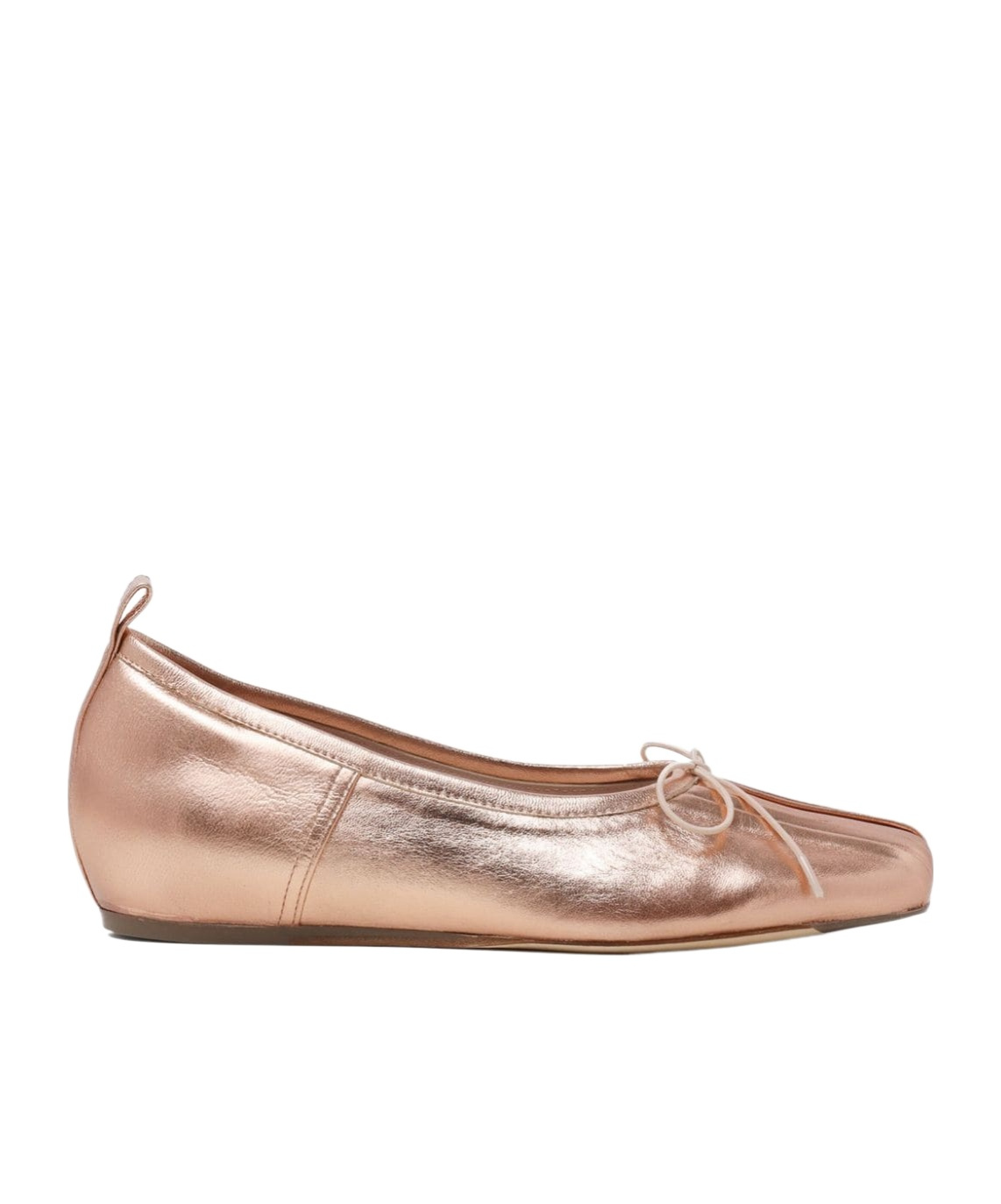 Simone Rocha Pleated Toe Ballerina Shoes In Nude