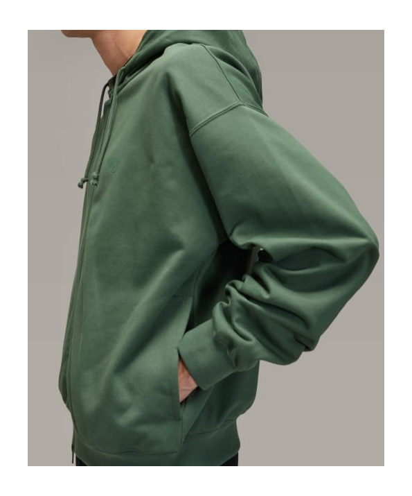 Y-3 French Terry Zip Hoodie In Green