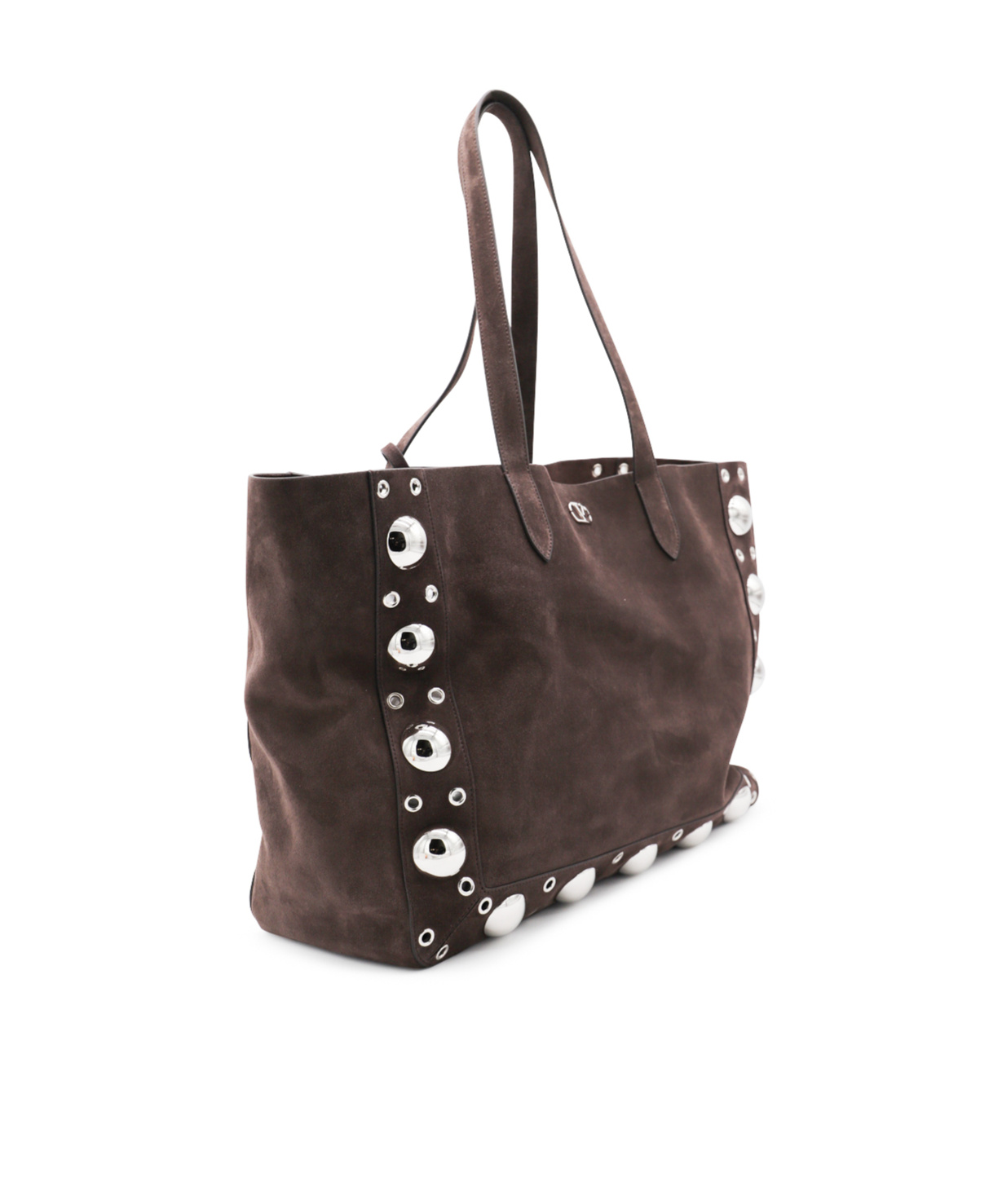 Valentino Vlogo Plaque Top Handle Bag In Black