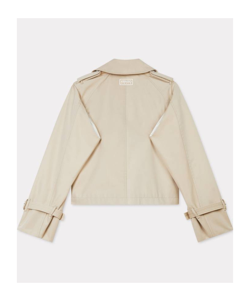 Kenzo Double-breasted Flared-sleeve Jacket In Nude